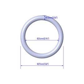 FOCMKEAS 30 PCS Silicone O-Rings, 27mm OD 24mm ID 1.5mm Width VMQ Seal Gasket for Wide Variety of Sealing Applications, White