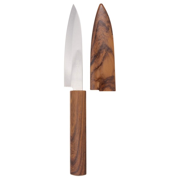 Kai KAI Petty Knife, Silver/Brown, 7.9 x 1.2 x 0.6 inches (20 x 3.1 x 1.4 cm), Kai House Select DH7361