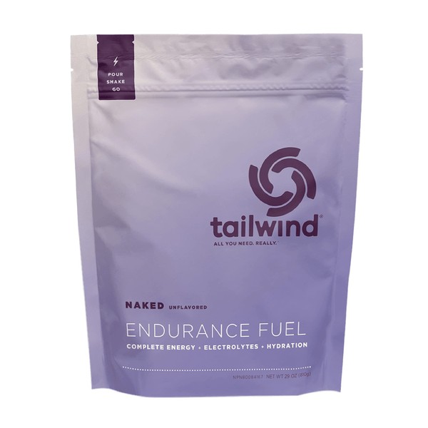 Tailwind Nutrition Endurance Fuel Naked Unflavored 30 Servings, Hydration Drink Mix with Electrolytes and Calories, Non-GMO, Free of Soy, Dairy, and Gluten, Vegan Friendly