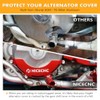 NICECNC Red Engine Alternator Cover Guard Protector Aluminum Compatible with