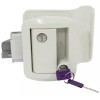 Global Link WHITE RV Paddle Entry Door Lock Latch Handle