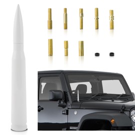 Xinhongfei General Motors Antenna Alternatives, Car Bullet Antennas, Replacement Antennas, Made of Rugged Aluminum Alloy for Dirt Bikes, Cars, SUV Trucks, Most Car Antenna Accessories (7.8white)