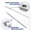 Mormchlots 2Pcs 438mm/17.24" Silver Stainless Steel Drawer Slides, Small Drawer