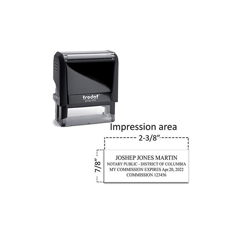 Imprue Rectangular Notary Stamp Self Ink Custom Stamp Rubber Stamp