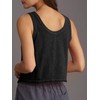 Tankaneo Womens Scoop Neck Cropped Tank Tops Summer Casual Cotton