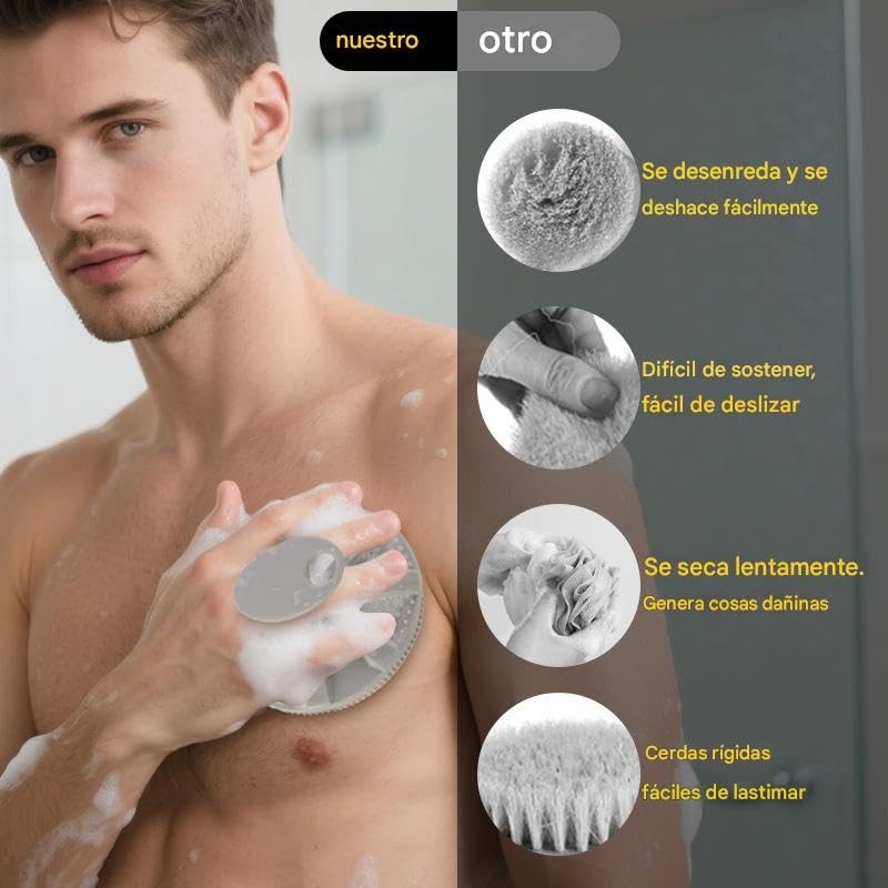 Cepillo de silicona para cuerpo - 2 cepillo de baño