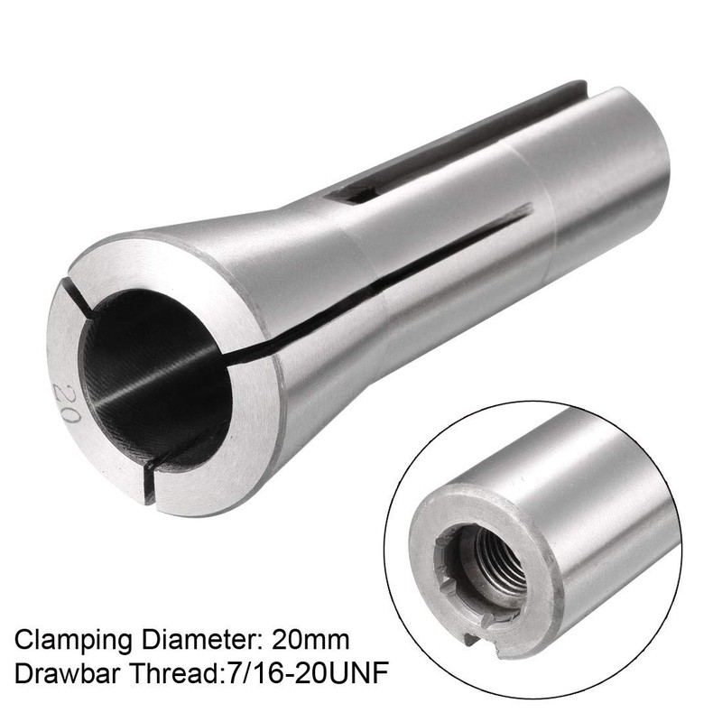 sourcing map R8 Collet, 20mm Metric Mill Chuck Holder 65Mn