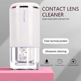 UpaClaire Ultrasonic Contact Lens Cleaner 2.0 (2nd Generation), Intelligent Cleaning Machine for Soft and Rigid Contact Lenses, White