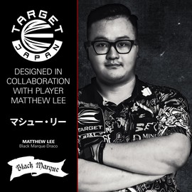 Target Japan Black Marque Draco 90% Tungsten K-Flex Swiss Point Steel Tip Darts Set, 23G | KFlex Dart Flight, Swiss Nano Points, Black & Silver Steel Dart Tip with K Flex Integrated Shafts and Flights