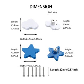 CcHhyyt Cartoon Shape, Soft Rubber Knobs for Kids, Girls, Boys, Cupboard Handles/Drawer Knobs for Nursery Cupboards, Pack of 6 (Mix E)