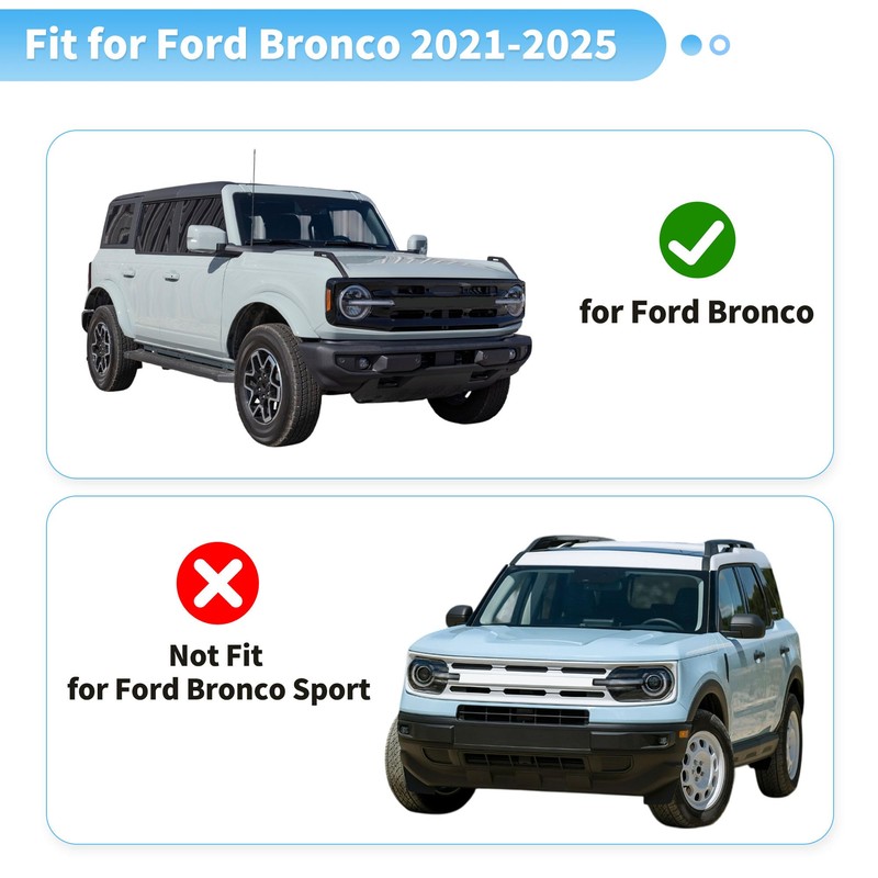 INFINAUTO 1Pair Tail Light Cover for Ford Bronco 2021-2025 Rear