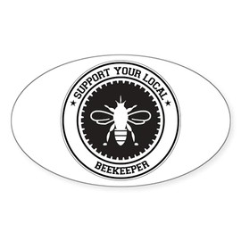CafePress Support Beekeeper Oval Sticker Oval Car Bumper Sticker