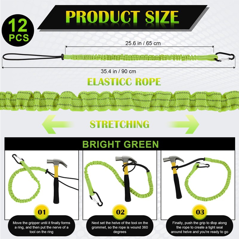 12 Pack Tool Lanyard with Single Metal Buckle and Adjustable
