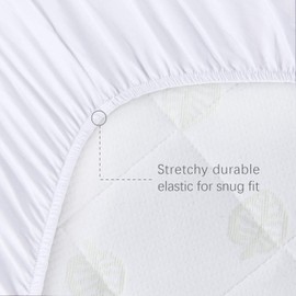 Waterproof Bassinet Mattress Pad Cover Compatible with Baby Delight Beside Me Dreamer Bassinet, 2 Pack, Ultra Soft Surface, Breathable and Easy Care