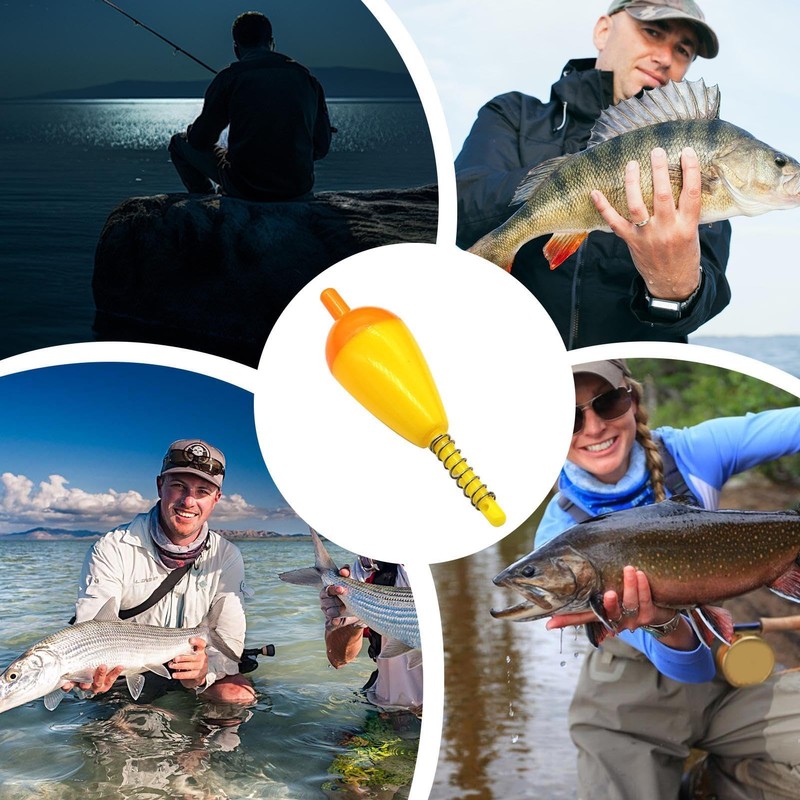 Spring Bobbers | Float Fishing Gear,Spring Oval Fishing Floats, Bright