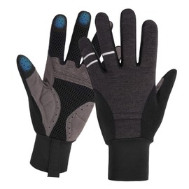 ROCKBROS Cycling Gloves Men Women Cycling Gloves Windproof Touchscreen Gloves Non-Slip Shock Absorbing for Outdoor Sports Running