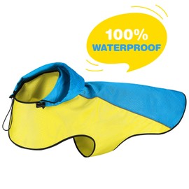 Dog Raincoat for Small Dogs, Dog Raincoats Waterproof Puppy Raincoat Hooded Dog Rain Poncho, Reflective Safety Dog Rain Jacket, Doggy Raincoat Dog Rain Coat with Hood/Leash Hole/Reflective Strip, S