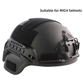 Booiu Airsoft Helmet Accessories Side Rail for ARC MICH Helmet (Black)