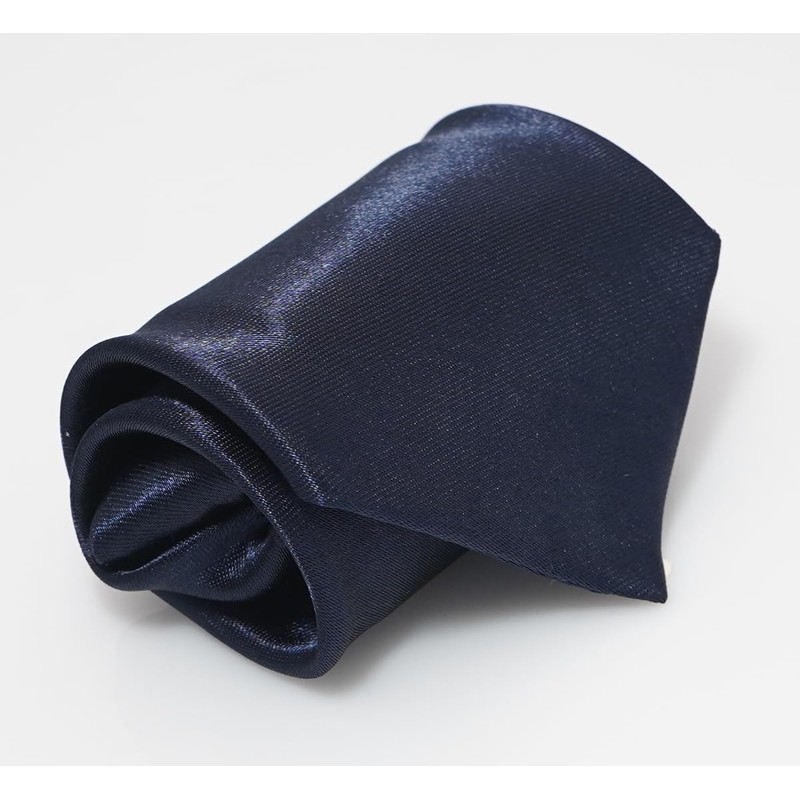 MESU Pre-Tied Kids Necktie Satin Plain Colored Tie Blue