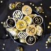 Black and Gold 90th Birthday Party Favor Chocolate Kisses Candy