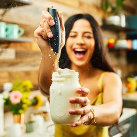 FrothBlast Milk Frother Handheld for Coffee (Foam Maker) Whisk Drink Mixer for Lattes, Cappuccino, Frappe, Matcha, Hot Chocolate