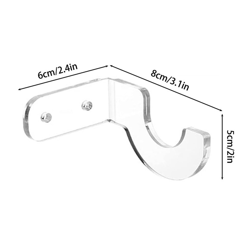 2 Pair Baseball Bat Wall Mount, Acrylic Horizontal Baseball Bat