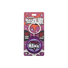 Super Mama Torch with Title: Super Mama Key Pendant Also For School Bag - As a Gift - Individual with Name and Saying