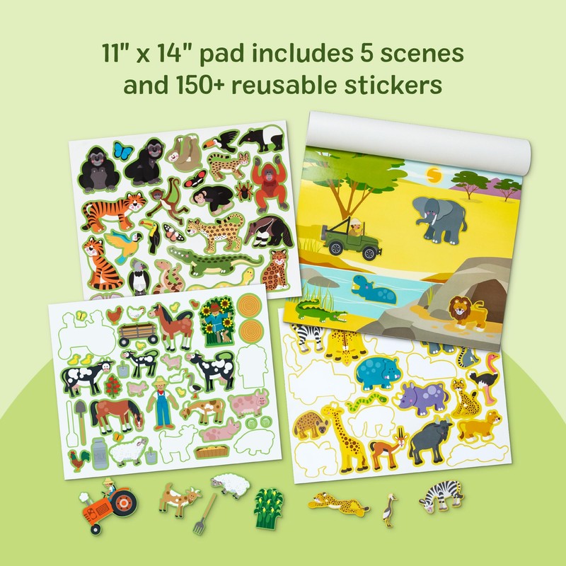 Melissa & Doug Reusable Sticker Pad: Habitats - 150+ Stickers
