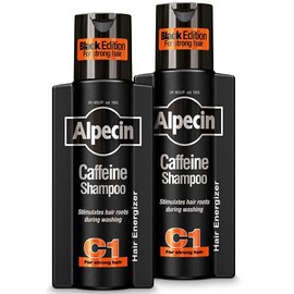 Alpecin C1 Caffeine Shampoo Black Edition, 2 x 250 ml – For natural hair growth