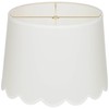 Hardback Scallop Bottom Empire Lamp Shade White Large 13" Top