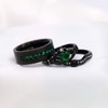 ringheart 2 Black Rings His and Hers Ring Couple Rings