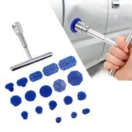 icykale 19 PCS Car Dent Puller Kit, Car Body Dent Removal Pulling Tabs with Pro Slide Hammer, Paintless Repair Remove Tools Set, Universal for Most Cars Trucks SUV (Multicolor)