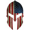 Atomic Market TWO PACK American Flag Spartan Helmet Sticker Patriotic
