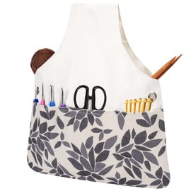 TOGETRUE Yarn Bag, Knitting Crochet Tote Bag, Lightweight Yarn Storage Bag Organizer, Travel Knitting Wrist Bag, Yarn Tote Bags for Crocheting, Holding Yarn, Knitting Needles (Leaves)