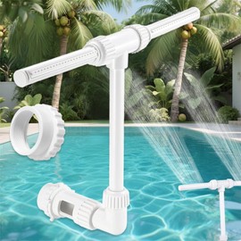 Pool Brunnen Wasserfall Dual Springbrunnen für Außen, Pool Wasserfontäne mit Adapter, Pool Fontäne Sprinkler Einstellbarer poolbrunnen teich für Fountain und Spa