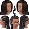 Pwwdada Maniqui Cabeza Cabello Natural Negro 40 Cm Pwwdada