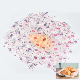 BUENTYA 100 Pcs Greaseproof Paper Sheets Food Grade Wrap Paper Waterproof Wax Paper Sheets Food Basket Liners Sandwich Wrappers Baking Paper for Fries Bread Burger Gift Wrapping Baking (25x21.5cm)