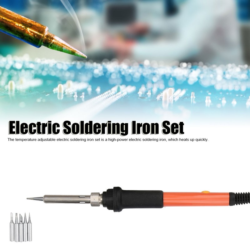20Pcs Electric Soldering Iron Set Temperature Adjustable Without Switch Welding