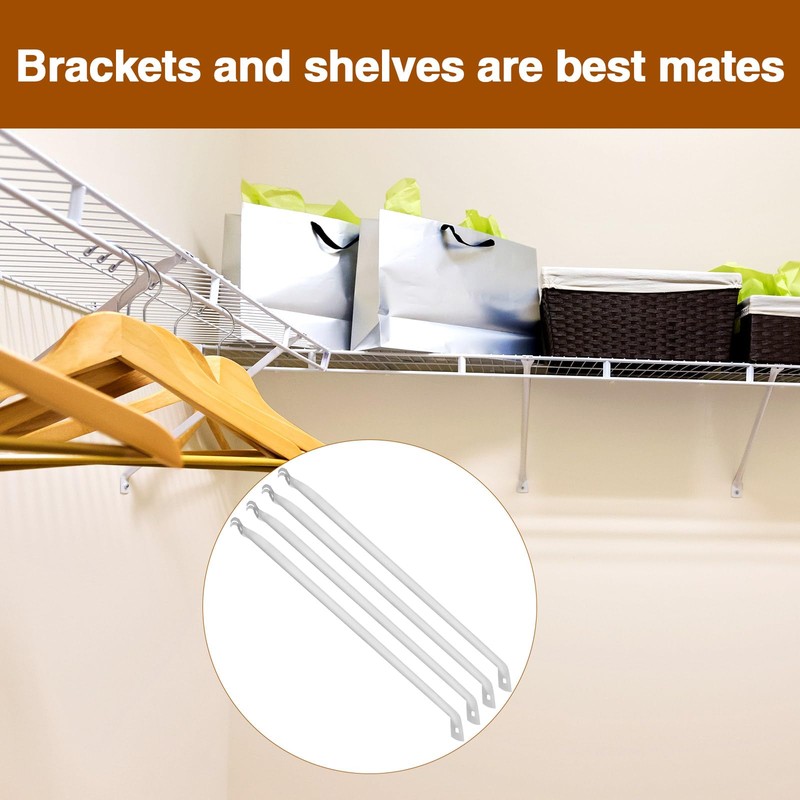 JLXCCHZJ 4 Pcs 12 Inch Heavy Duty Metal Wire Shelf