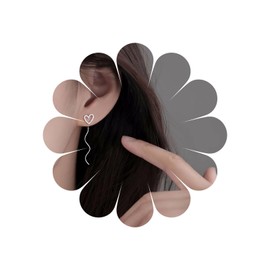 Xmsrn Vintage Hollow Heart Threader Earrings Tiny Heart Stud Earrings Long Spiral Chain Tassel Dangle Earrings Silver Bar Pull Through Earrings Jewelry for Women and Girls