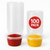100 Pack – 2 oz Plastic Portion Cups with Lids