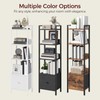 MAHANCRIS Bookshelf, 5-Tier Bookcase with Drawer, Small Book Shelf for