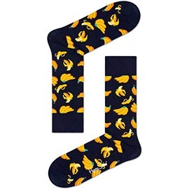 Happy Socks Women's Banana Sock, Navy, 3-7 (Size:36-40)