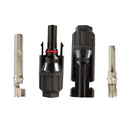 2X MC4 Stecker Set für Solarkabel Für 2.5–6mm² Kabel PV Solarstecker Kabel Anschlüsse Männlich/Weiblich IP67 Wasserdicht