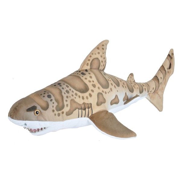 Wild Republic Leopard Shark Plush, Stuffed Animal, Plush Toy, Gifts for Kids, Living Ocean 27 Inches
