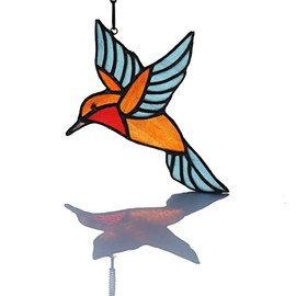 HAOSUM Stained Glass Bird Stained Glass Window Hanging Sun Catcher Lovely Gift Size 5.8’’×4.5’’