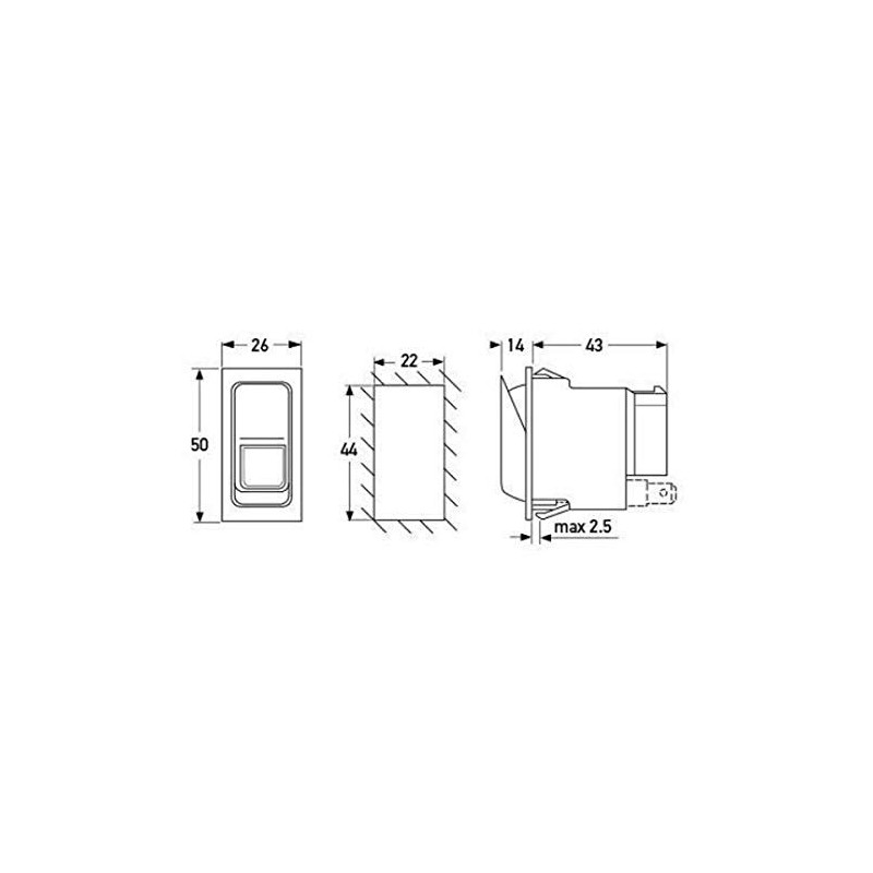 HELLA 6FH 007 832-051 Switch - Flip Switch Control -