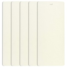 DALIX Lino Vertical Blinds Replacement Slats Off White 82.5" Glass Doors 5 Pack
