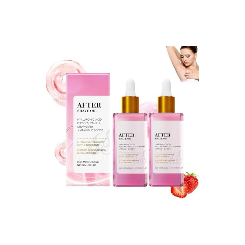 MUBILL Aceite de Fresa para Después del Afeitado 2PCS Suavidad