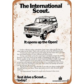 RetroRust 10 x 14 METAL SIGN - 1975 International Scout - Vintage Rusty Look